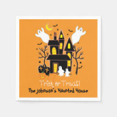 Trick or treat Haunted House Halloween Servet (Voorkant)