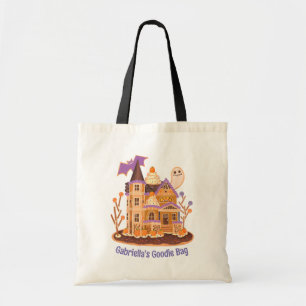 Trick or treat Haunted House Snoep Custom Tote Bag