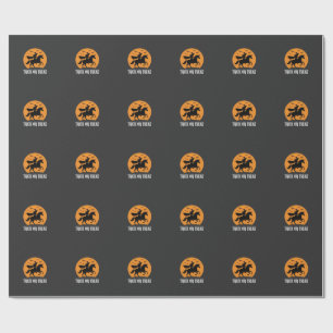 Trick or Treat Heks Eenhoorn Halloween Ontwerp_1 Cadeaupapier