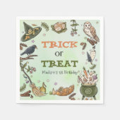 Trick or treat heks Halloween Verjaardag servetten (Voorkant)