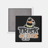 Trick or treat Heks Pet Halloween Magneet (Voorkant / Achterkant)