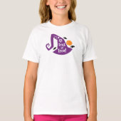 Trick or treat, heks Pet, vleermuizen, sterren, ha T-shirt (Voorkant)