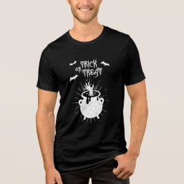 trick or treat heksencaulron halloween Tri-Blend shirt