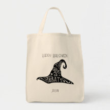 Trick or Treat Heksenhoed Tas - Personaliseer