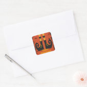 Trick or treat Heksenpoten Happy Halloween Vierkante Sticker (Envelop)