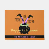Trick or treat Heksenpoten in Pot Happy Halloween Deurmat (Voorkant)