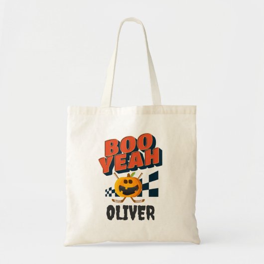 Trick or treat Hockey Modern Custom Halloween Tote Bag (Voorkant)