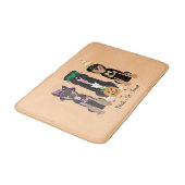 Trick or treat honden in Halloween Costumes Badmat (Gekanteld)