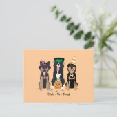 Trick or treat honden in Halloween Costumes Briefkaart (Staand voorkant)