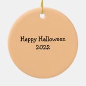 Trick or treat honden in Halloween Costumes Keramisch Ornament (Achterkant)