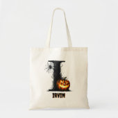 Trick or treat I monogram Snoep Tote Bag (Voorkant)