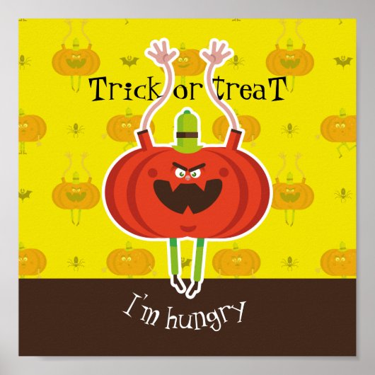 Trick or treat, ik heb honger poster (Voorkant)