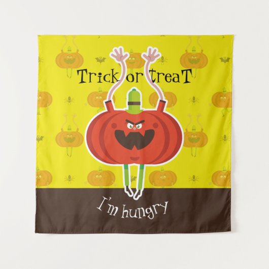 Trick or treat, ik heb honger wandkleed (Voorkant)