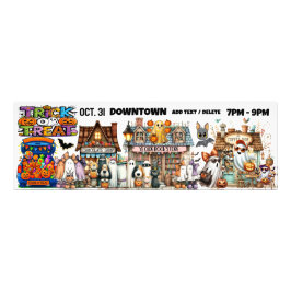 TRICK OR TREAT in het centrum of waar dan ook Foto Afdruk