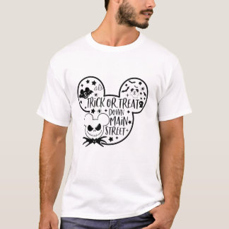 Trick or treat in hoofdstraat t-shirt