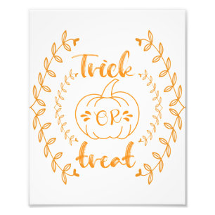 Trick or treat in planten lijst foto afdruk