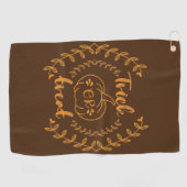 Trick or treat in planten lijst golfhanddoek (Horizontaal)