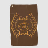 Trick or treat in planten lijst golfhanddoek (Voorkant)