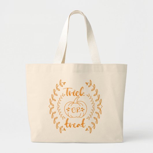 Trick or treat in planten lijst grote tote bag (Voorkant)