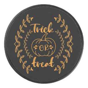 Trick or treat in planten lijst hockey puck