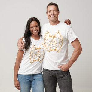 Trick or treat in planten lijst t-shirt