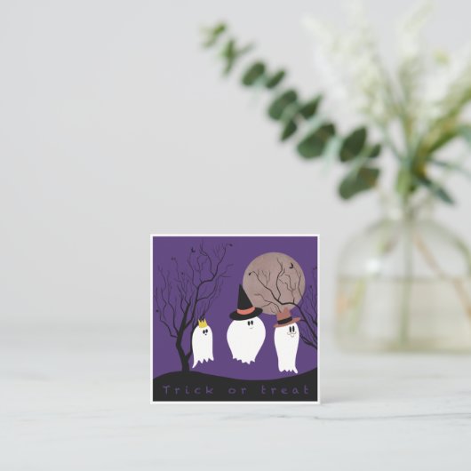 Trick or treat informatiekaartje (Staand voorkant)