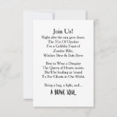 Trick or treat is zo'n mooie halloween party kaart (Achterkant)