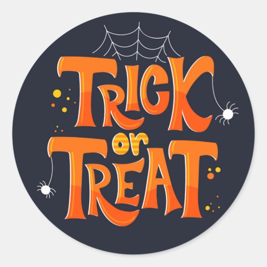 Trick or Treat - It's Halloween! Ronde Sticker (Voorkant)