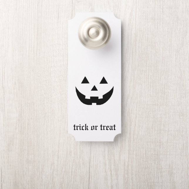 Trick or treat Jack o lantaarn aangepaste Hallowee Deurhanger (Op knop)