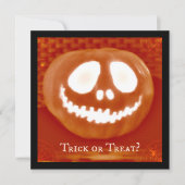 Trick or treat Jack-O'-Lantern Halloween Invites Kaart (Voorkant)