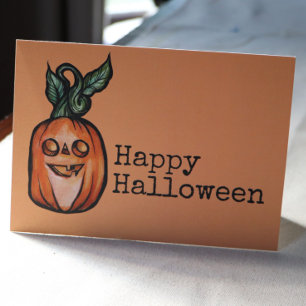 Trick or Treat Jack O Lantern Halloween Pompoen Kaart