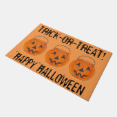 Trick-or-Treat Jack o' Lantern Halloween Pumpkin Deurmat (Schuin)