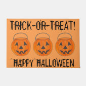 Trick-or-Treat Jack o' Lantern Halloween Pumpkin Deurmat (Voorkant)
