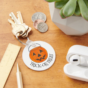 Trick-or-Treat Jack o' Lantern Halloween Pumpkin Sleutelhanger