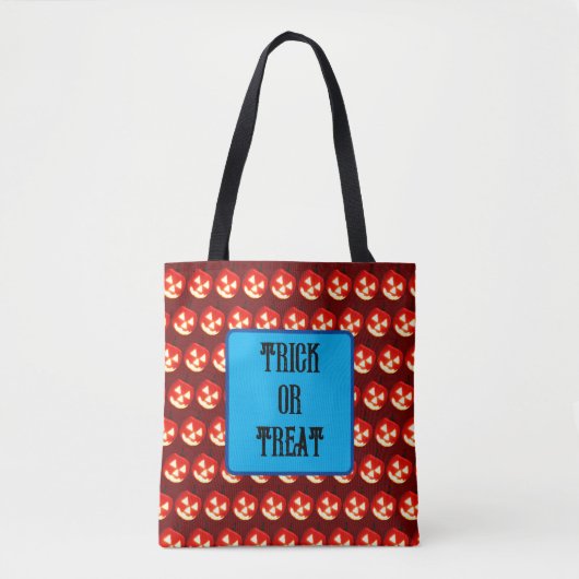 Trick or treat Jack-O-Lantern pompoenpatroon Tote Bag (Voorkant)