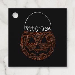 Trick or treat Jack O Lantern Typografie Bedankjes Labels