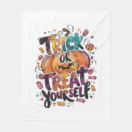 Trick or treat jezelf fleece deken (Voorkant)