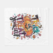 Trick or treat jezelf fleece deken (Voorkant (Horizontaal))