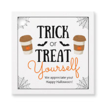 Trick or treat jezelf Halloween Gift Label