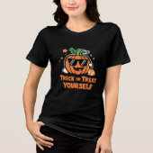 Trick or treat Jezelf Halloween Vrouwen Tshirts (Voorkant)