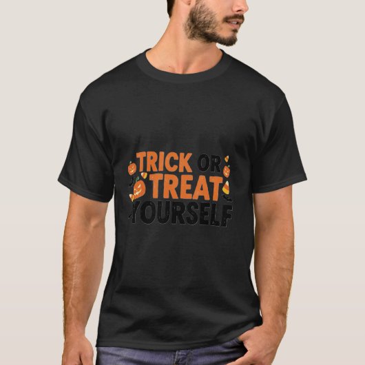 Trick or treat Jezelf T-Shirt – Leuke Halloween Gr (Voorkant)