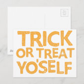trick or treat jij zelf briefkaart (Voorkant / Achterkant)