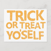 trick or treat jij zelf briefkaart (Voorkant)