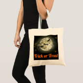 Trick or treat JOUW NAAM Spooky Crows Canvas Snoep Tote Bag (Voorkant (product))