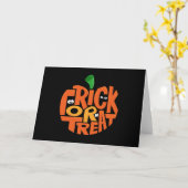 Trick or treat kaart (Gele Bloem)