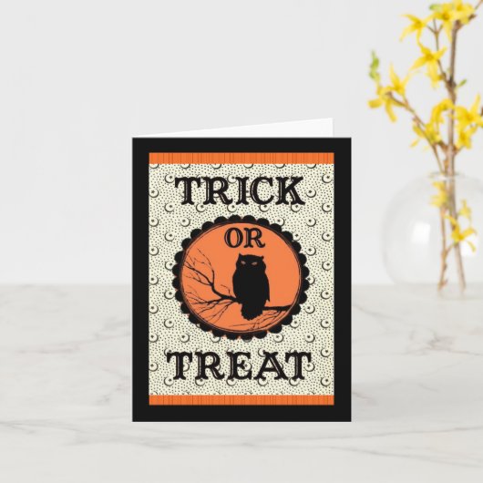  Trick or treat Kaart (Gele Bloem)