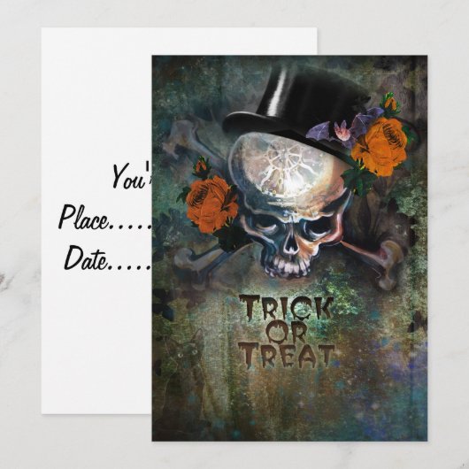 trick or treat kaart (Voorkant / Achterkant)