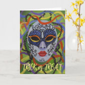 Trick or treat kaart (Gele Bloem)