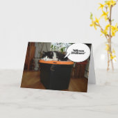 Trick or treat kaart (Gele Bloem)