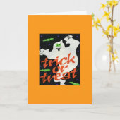 Trick or treat kaart (Gele Bloem)